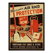 Vintage Air Raid Poster From 1943 Reproduction Zazzle Com Air Raid Cold War Military Simple Poster Design