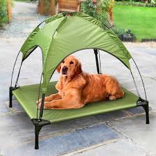 Pawhut elevated cooling dog bed with canopy. B M Is Selling A Sun Lounger For Dogs With Shade Cover