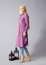 4673 Sacura Tunik 36 46 Tek38 Mor Alvina