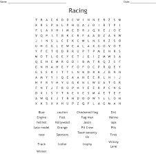 I was trying to think of a term for sports leagues that would fit the space. Nascar Crossword Wordmint