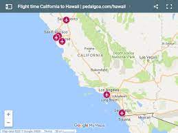 How Far Is Hawaii From California Map Flight Times California Airports To Hawaii Trip Planning Vacation Activities Hiking Trip
