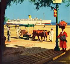 Travel Poster P&O Cruises Ocean Liner ...