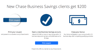 Chase Smallbusiness Savings Account Bonus Savings Account Accounting Print Coupons