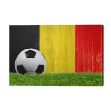 Het belgisch voetbalelftal is een team van mannelijke voetballers dat sinds 1904 belgië vertegenwoordigt in internationale wedstrijden. Canvas Voetbal Bal Op Gras Met Belgie Vlag Achtergrond Pixers We Leven Om Te Veranderen