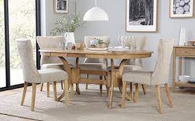 Townhouse Oval Extending Dining Table 4 Chairs Set Bewley Oatmeal Oak Extending Dining Table Round Oak Dining Table Dining Table
