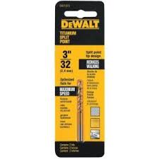 Ceramic tile drill bit b&q. Dewalt 3 32 In Titanium Split Point Drill Bit 2 Pack Dw1372 The Home Depot Flute Split