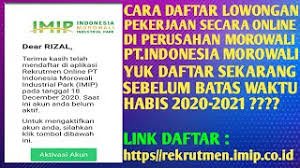 Maybe you would like to learn more about one of these? Cara Daftar Lonwongan Pekerjaan Secara Online Di Pt Indonesia Morowali Industrial Park Youtube