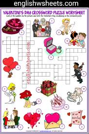 Crossword puzzles can be fun, challenging and educational. Valentine S Day Esl Printable Crossword Puzzle Worksheet For Kids Valentines Day Esl Printable Worksheets For Kids Valentine Worksheets Fun Language Arts