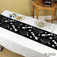 Graduation Table Runner Graduation Tables Graduation Party Table Table Runners