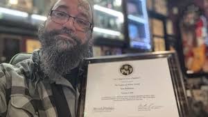 today i was awarded the chapel of four chaplains award by VFW Post 2179  Port Monmouth, NJ.. this award is for encouraging corporation and selfless  services among all people .. if you