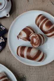 爱厨房的幸福之味 可可双色馒头卷 天珠纹馒头 cocoa steamed buns kurabiye kurabiyeler