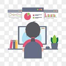 Mujer De Negocios Trabajando En Computadora Y Analizando Graficos De Datos Trabajar Desde Casa En Linea Reunion Png Y Vector Para Descargar Gratis Pngtree Cartoon Styles Geometric Background Tumblr Iphone Wallpaper