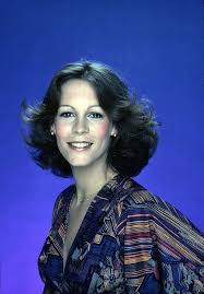 There she acted alongside arnold schwarzenegger , jamie lee curtis, tom arnold, and art malik. Jamie Lee Curtis In A Blue Dress During The Tv Show Operation Petticoat 1977 Bygonely