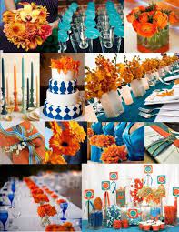 Festive Blue And Orange Wedding Ideas Wedding Color Combos Unique Wedding Colors Blue Orange Weddings Orange Wedding