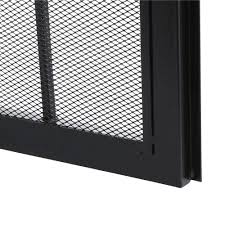Unique Home Designs 36 In X 80 In El Dorado Black Surface Mount Outswing Steel Security Door With Heavy Duty Expanded Metal Screen 5hs620black36 Naves Metall