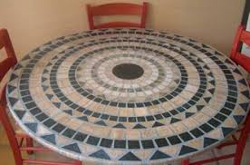 Beautiful Fitted Plastic Table Cloths Mosaicos Vasos Artesanato