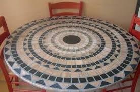 Today's post is for you! Mosaic Stone 48 Round Fitted Tablecloth This Would Be Great For My Outside Bistro Table Cloth Fitted Tablecloths Vinyl Tablecloth