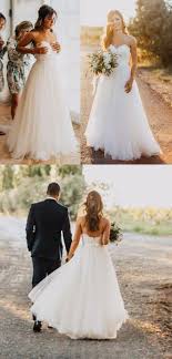 Elegant Tulle Beach 2018 Sweetheart Lace A Line Simple Plus Size Country Wedding Dress Pm714 Wedding Dresses Strapless Lace Beach Wedding Dress Wedding Dresses Lace
