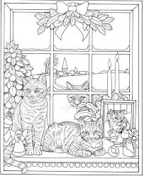 Christmas adult coloring pages are a fun way for kids of all ages to develop creativity, focus, motor skills and color recognition. Christmas Kitties Christmas Coloring Pages Cat Coloring Page Coloring Pages