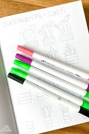 Create anything you want using cute cartoons you can now get your hands on more than 1700+ images from this site to help you create unlimited products and copies. Cacti Doodles Succulents Step By Step The Petite Planner