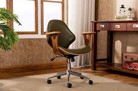 The designer chairs average for the office has been revised in several times to accommodate to the science of design, which has increased since it was. Porthos Home Lilian Office Chairs In Mid Century Modern Design With Arm Rests Leather Upholstery Height Adjustment Stainless Steel Legs Green Buy Online In Belize At Belize Desertcart Com Productid 49737233