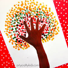 Here's another fun christmas activity you can do with your kids! Autumn Handprint Tree Arty Crafty Kids