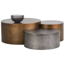 Sunpan Ikon Neo Coffee Tables Brass Set Of 3 Brass Coffee Table Coffee Table Coffee Table Setting