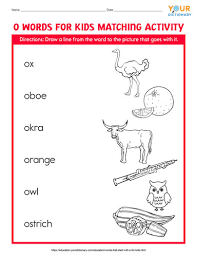 Unscramble words that start with o, and then color the picture of the word. Words That Start With O For Kids