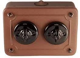 Maybe you would like to learn more about one of these? Switch Box Double Switches In Metal Aged Metal Black Porcelain