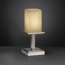 Justice design group was the brainchild of two ucla students who teamed up on a handcrafted ceramic project in westwood, california in 1985. Justice Design Group Fusion Montana Portable 12 75 H Table Lamp With Rectangular Shade Table Lamp Lamp Justice Design
