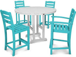 Polywood La Casa Cafe Recycled Plastic Side Bar Stool Td102 In 2020 Polywood Outdoor Furniture Polywood 5 Piece Dining Set