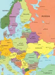 Digital Modern Map Of Europe Printable Download Large Europe Etsy In 2020 Europe Map Eastern Europe Map Map