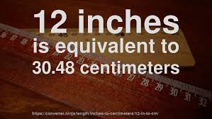 How many centimetres are there in one inch? 12 In To Cm How Long Is 12 Inches In Centimeters Convert