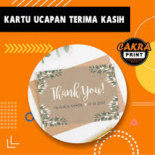 Mengucapkan terimakasih seperti menjadi hal yang wajib, dimana pun kita berada culture ini memang erat sekali dengan budaya masyarakat. Cetak Kartu Ucapan Terima Kasih Isi 100 Shopee Indonesia