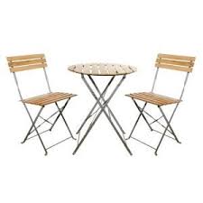 Alpine Corporation 3 Piece Wood Slat And Metal Bistro Set Msy154a Sl The Home Depot Bistro Set Bistro Patio Set Durable Outdoor Furniture