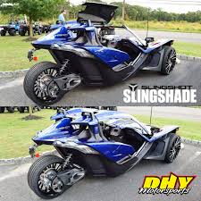 The Polaris Slingshot Slingshade Let S You Keep Cool While Looking Very Cool Come Check It Out At Dhymotorsp Slingshot Car Reverse Trike Polaris Slingshot