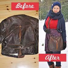 Leather Jacket Refashioned To A Bag Upcycled Leather Leather Bag Upcycled Bag