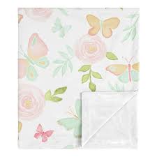 Wrap your baby in love with this adorable butterfly blanket. Butterfly Floral Collection Baby Blanket