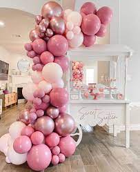 Buy Rose Red Balloon Garland Arch Kit 100 Pack Rose Red Baby Pink Metallic Rose Gold Balloons Double Latex Balloons For Princess Wedding Baby Shower Birthday Evening Decorations Online In Indonesia B08tvfk98x