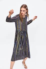 Image 2 Of Sequinned Striped Dress From Zara Zara Dresses Fashion