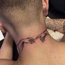 Here, for example, the crucifix with wings provides another prayer tattoos just look much better when you also include rays of light in the background. New Collection Click On Our Website Streetwear Highsnobiety Fashion Street Styles Urban A Back Of Neck Tattoo Neck Tattoo Small Neck Tattoos