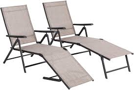 Luxury outdoor chaise lounges from castelle. Buy Vongrasig Patio Double Chaise Lounge Chairs Set Of 2 Outdoor Adjustable Steel Textiline Folding Reclining Lounge Chair Outdoor Lay Out Chairs For Lawn Garden Pool Beach Yard Brown Online In Indonesia
