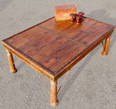 Spectacular inlaid walnut antique coffee table. A Gorgeous Large Antique Indian Teak Thakat Table Vinterior
