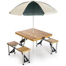 Picnic Plus Portable Wood Folding Picnic Table With Umbrella Folding Picnic Table Portable Picnic Table Wooden Picnic Tables