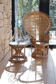 70er Jahre Pfauenstuhl Peacock Chair Emanuelle Rattansessel Pfau Stuhl Rattansessel Stuhl Grun