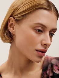 Hoop Earrings Ted Baker Silver Earrings Ted Baker Senatta Silver Tone  Crystal Hoop Earrings Jewellery