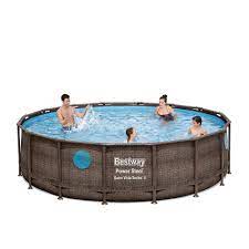 Learn how to do just about everything at ehow. Bestway 56725 Power Steel Swim Vista Above Ground Pool Round 488x122cm