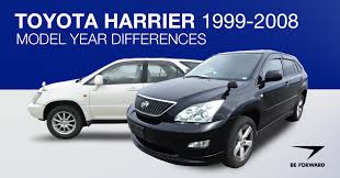 Cheap prices, discounts, and a wide variety of second hand vehicles are on picknbuy24. Toyota Harrier 1999 2008 Model Year Differences Improvements Features