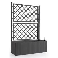 Pour que votre jardin présente un visage très original, il faut bien plus que des plantes. Stefanplast Bac A Fleurs Rectangulaire Natural Deluxe Avec Treillis 100 X 43 X H 142 Cm 90 6 5 L Dans La Reserve Anthracite Cdiscount Jardin