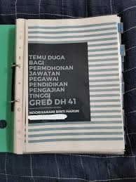 Tak tahu nak prepare apa? Contoh Fail Temuduga Spp Dh41 Spa Syam Perodua Kl Facebook
